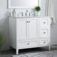 thumbnail image 2 of Elegant Decor Sommerville 36" Single Quartz Top Bathroom Vanity in White, 2 of 15