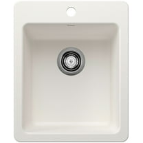 Blanco 443237 Liven 16-3/4" Drop-In/Undermount Single Basin Silgranit Bar Sink - White