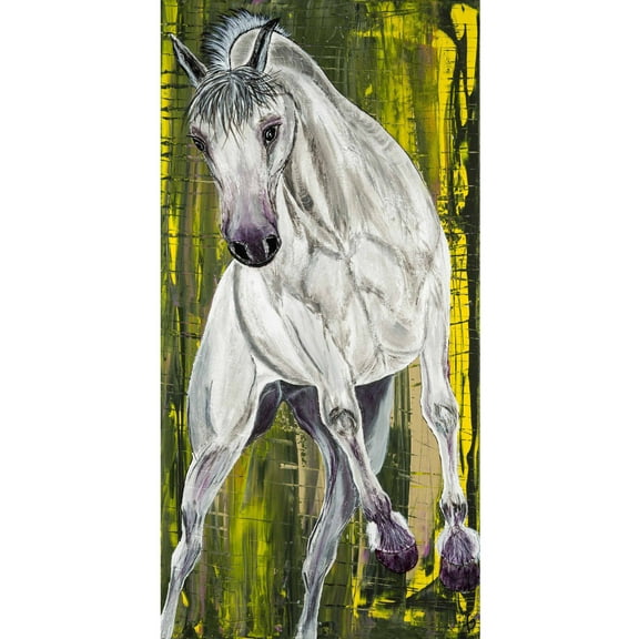 "Balthazar Lipizzan Horse" Painting Print on Wrapped Canvas