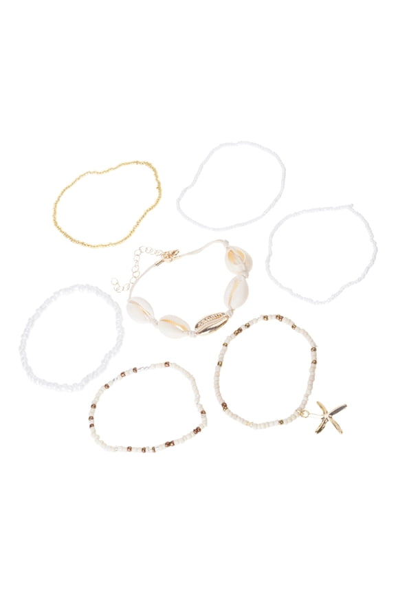 Trendy Bohemian Shell and Starfish Beaded Bracelets Accessories for Summer Wear