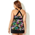 thumbnail image 2 of Swimsuits for All Longer Length Surplice Tankini Set With Side Slit Skirt, 2 of 4