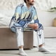 thumbnail image 5 of Balery Not All Who Wander Are Lost2 Pijama para Hombre de Dos Piezas con Manga Larga, Conjunto de Dormir y Descanso Suave con Bolsillos-Small, 5 of 5