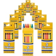Trailmaker Wax Coloring Crayons - Bright Assorted Colors - 24 Pack, 5 Count per Box