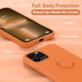 thumbnail image 4 of Compatible with iPhone 13 Pro Case 6.1 inch with Ring Kickstand | Liquid Silicone |Microfiber Linner| Anti-Scratch Full-Body Shockproof Protective Case for iPhone 13 Pro Women Girl-Bright Orange, 4 of 5