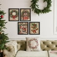 thumbnail image 3 of Hieng Vintage Christmas Wall Decor,Trendy Christmas Retro Posters for Room, Santa Snowman Deer Nutcracker Xmas Wall Art Prints for Living Room Kitchen Bedroom Office Set of 4 Unframed, 3 of 6