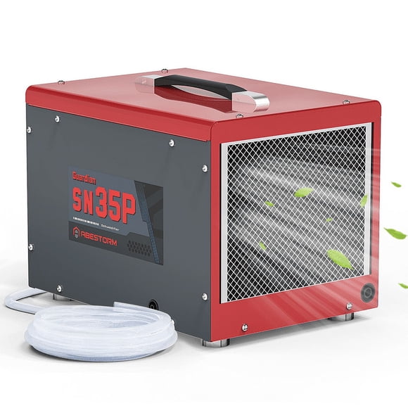Abestorm Energy Star Déshumidificateurs Commerciaux avec Pompe et Tuyau, Déshumidificateur Compact pour Espace Rampant 70 PPD, jusqu'à 1 000 Pi2, Dégivrage Automatique, Démarrage à Mémoire