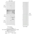 Homfa 67.5" Tall Bathroom Storage with Drawer, 4 Door Modern