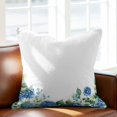 thumbnail image 2 of Spring Flowers Throw Pillow Cover Blue Hydrangea Cotton Linen Cushion Cover Throw Pillow Case with Invisible Zipper for Couch Sofa Bed Chair Car 26x26 Inch, 2 of 9