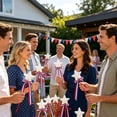 thumbnail image 6 of huayou 4th of July Star Wand Set of 2, Reusable Lightweight Star Decor with Ribbon Bow for Party, Vase Filled, Fireplace, 6 of 6