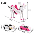 thumbnail image 2 of Set de coches de carreras Transforming Car Robot Toy dahom Unicorn, 2 of 5