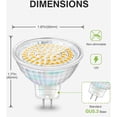 thumbnail image 4 of GU5.3 5W 12V MR16 LED Spot Light Bulbs Replace Halogen Spotlight 460 Lumens Warm White 3000K Non-Dimmable Pack of 6, 4 of 5