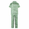 thumbnail image 4 of Tnhcen Women's 2 Piece Silk Satin Short Sleeve Pajama Set Button Down Sleepwear Soft Pjs Sets Loungewear S-2XL, 4 of 6