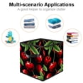 thumbnail image 2 of Cherry Foldable Toy Box Storage Box Organizer Bins with Handle, 10.8"x10.5"x10.6", Large Capacity, 2 of 6