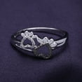 thumbnail image 4 of AFFY White & Black Natural Diamond Paw Print Promise Ring 14K White Gold over Silver-8.5, 4 of 10