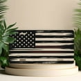 thumbnail image 4 of License Plate, Distressed Thin Red Line Flag Decorative Front,Personalized Stainless Steel License Plate Cover For Men Women,12.2" X 6.2", 4 of 6