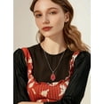 thumbnail image 5 of Bestyle Women Teardrop Necklace Pendant Healing Tree of Life Jewelry Nature Red Agate Gemstone Necklace Birthday Gifts for Her - January, 5 of 9