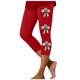 thumbnail image 1 of Pantalones de Yoga Capri, Moda Impresa Estiramiento Capris para Mujeres, Poliéster Spandex Entrenamiento Y Ocio, 1 of 1