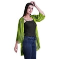 thumbnail image 3 of Moomaya Printed Georgette Shrug Ruffled Back Drop Hem Beach Cover Up For Women, 3 of 5