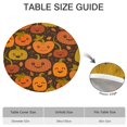 thumbnail image 6 of Halloween Themed Round Stretch Tablecloth with Elastic Hem for 52 Inch Table - Pumpkin Design Washable Fabric for Party Dining, 6 of 6