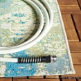 thumbnail image 3 of SAFAVIEH Barbados Gresham Botanical Indoor/Outdoor Runner Rug, Blue/Ivory, 2'8" x 10'5", 3 of 10