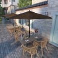 thumbnail image 2 of California Umbrella 9' Casa Olefin Tilt Crank Lift Patio Umbrella in Teak, 2 of 4