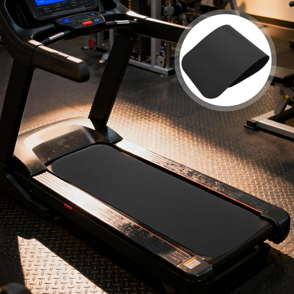 SEWOART 2Pcs Black Waterproof Nonslip Heavy Duty Treadmill Mat Pads for Home Gym Noise Reduction Floor Protection