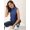 Blue, variant on Women's Solid Viscose Jersey Top Casual Summer Turtle Neck Sleeveless Western Style Slip-On Light Weighted Waist Length Loose Fitted Blouse Top