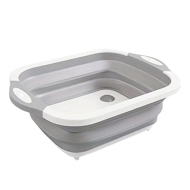 Tabla de cortar plegable 4 en 1 PP TPR de calidad alimentaria Ahorro de espacio para cocina, camping Lavar, escurrir verduras, frutas
