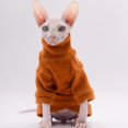 thumbnail image 1 of Hairless Cat Clothes Soft Warm Cat Hoodie for Sphynx Cats,Devon Rex, Cornish,Peterbald, 1 of 5