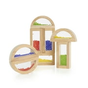 Guidecraft Guidecraft Rainbow Blocks Crystal Bead: Kids Educational and Learning Building Toys - Preschool Stacking Blocks, Multi-colored Sensory Block Play Set for Toddlers