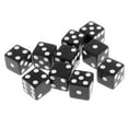 thumbnail image 1 of KLKCMS 10pcs/set D6 Dice for Home Pub Party Board Games 16mm MultiColor Black, 1 of 9