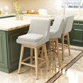 Counter Height Swivel Bar Stool Upholstered Fabric Counter Kitchen