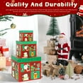 thumbnail image 7 of Christmas Gift Boxes with Lids Reusable Stackable Nesting Boxes Unique Big Decorative Santa Claus Gift Storage Boxes for Xmas Party Supplies 3Pcs Set 2, 7 of 7