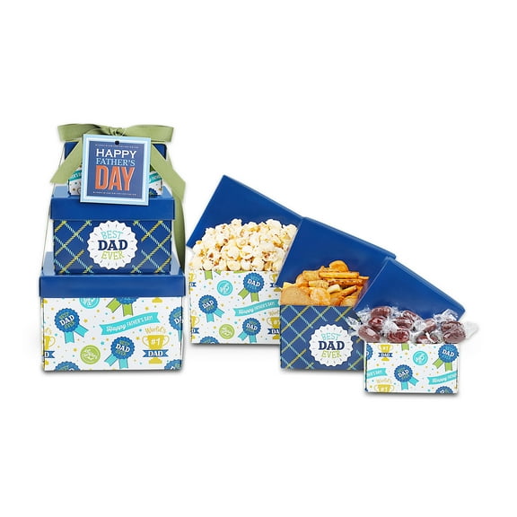 Alder Creek Gift Baskets Best Dad Ever Tower (4 Items Per Gift)