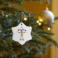 thumbnail image 7 of 3drose, Clown Juggling, 3 inch Snowflake Porcelain Ornament, 7 of 7