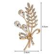 thumbnail image 5 of Ziurtnc Brooch Pin with Sparkling Rhinestones Rustproof Anti-oxidation Non-Fading Rice Ear Corsage Brooch Jewelry Accessory, 5 of 7