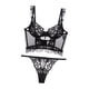 thumbnail image 1 of Conjunto de ía de mujer con aros 2 piezas encaje Panty Set francés Negro Yuyangstore Ropa interior de mujer, 1 of 8