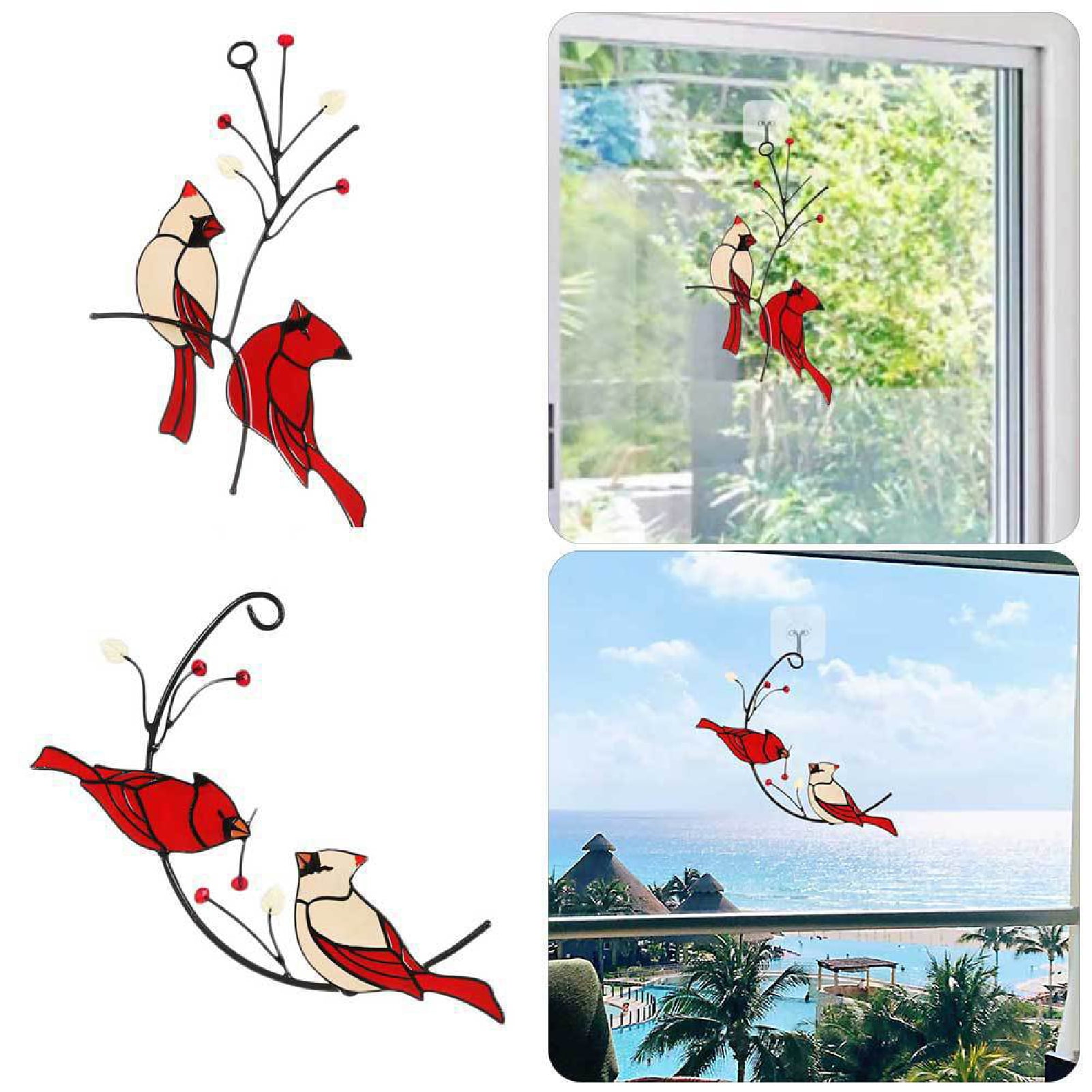 Vitrail Métallique En Forme D'oiseau, Attrape-soleil Pour Fenêtre, Décoration Suspendue, Ornements De Salon, Cadeaux, Décoration De Jardin Extérieur, Pendentifs | Rakuten
