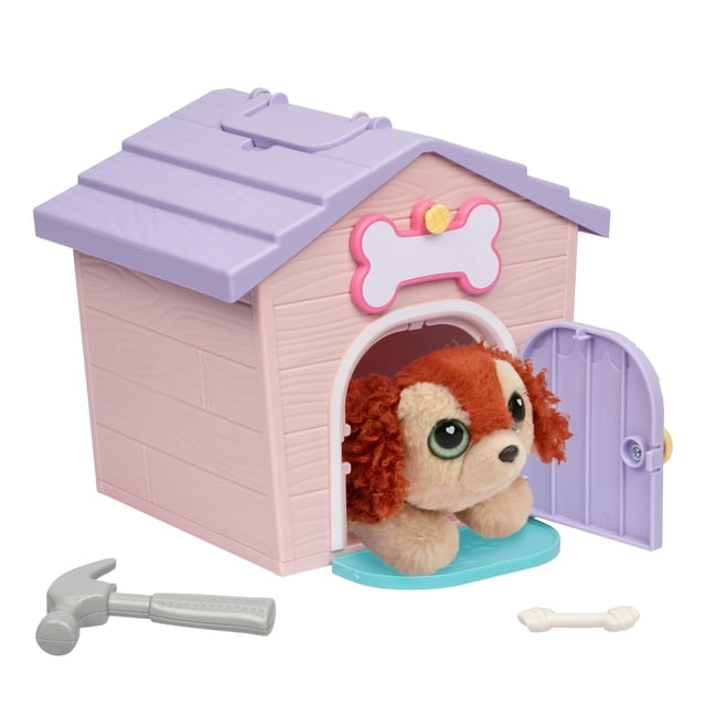 Peluche Little Live Pets My Pupp's Home Minis rosa y morado