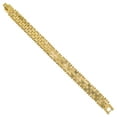thumbnail image 3 of Gold Plated Ridge Textured Links In Brick Pattern Bracelet, 8 Inch, 3 of 7