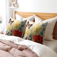 thumbnail image 7 of Spring Summer Flower Outdoor Decorative Pillow Covers 18x18 Inch Set of 2 Floral Butterfly Throw Pillows Spring Farmhouse Pillowcases Cushion Covers for Couch Bed Sofa Chair Home Decor, 7 of 7