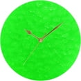 thumbnail image 5 of GZHJMY Round Digital Clock Plain Neon Green Solid Color Creative Decorative Quiet Not Ticking Clock,Bedroom Living Room Bathroom Kitchen Office Wall Ornament (Black 10x10In), 5 of 7