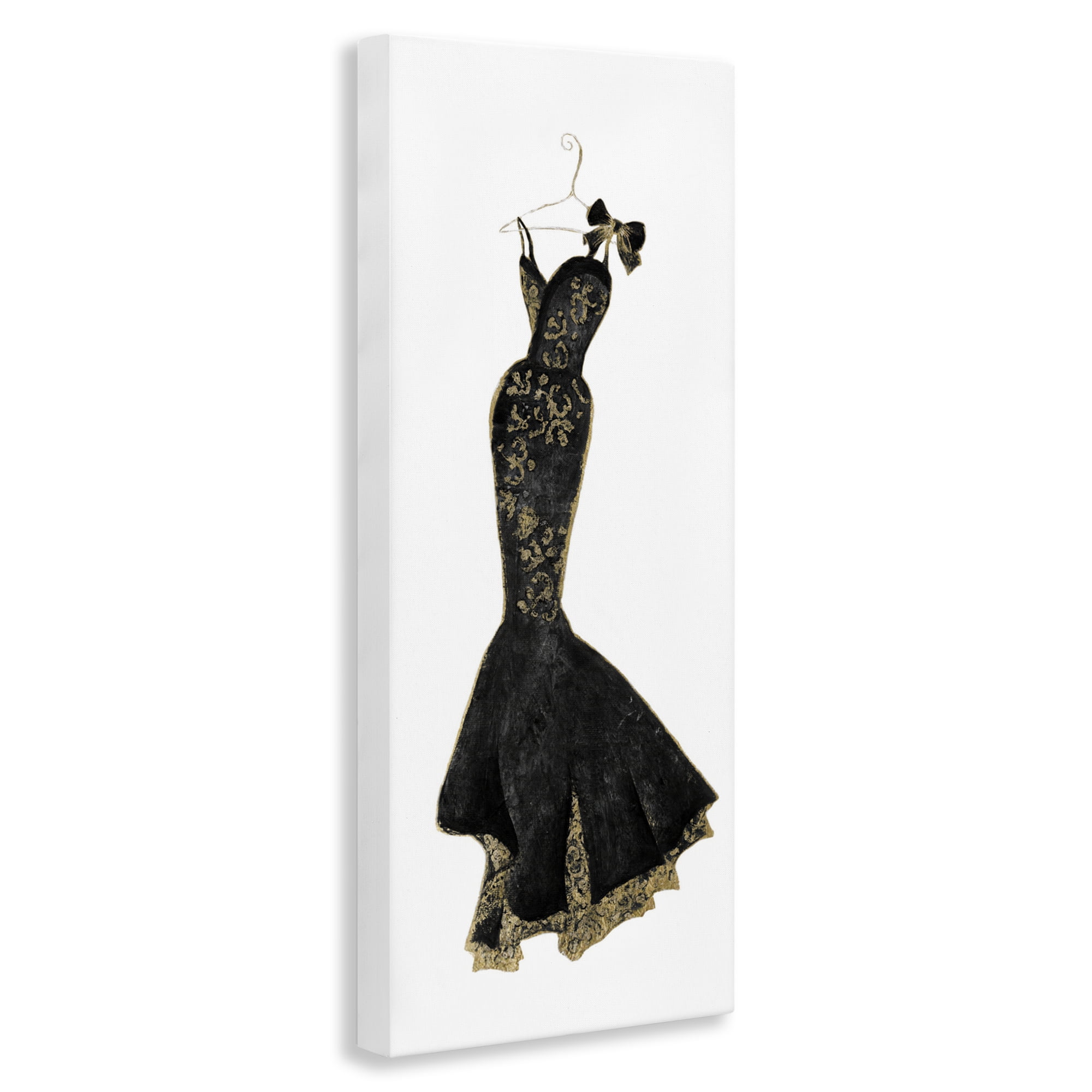 Stupell Industries Brocade Black Evening Gown Canvas Wall Art, design by Janet Tava