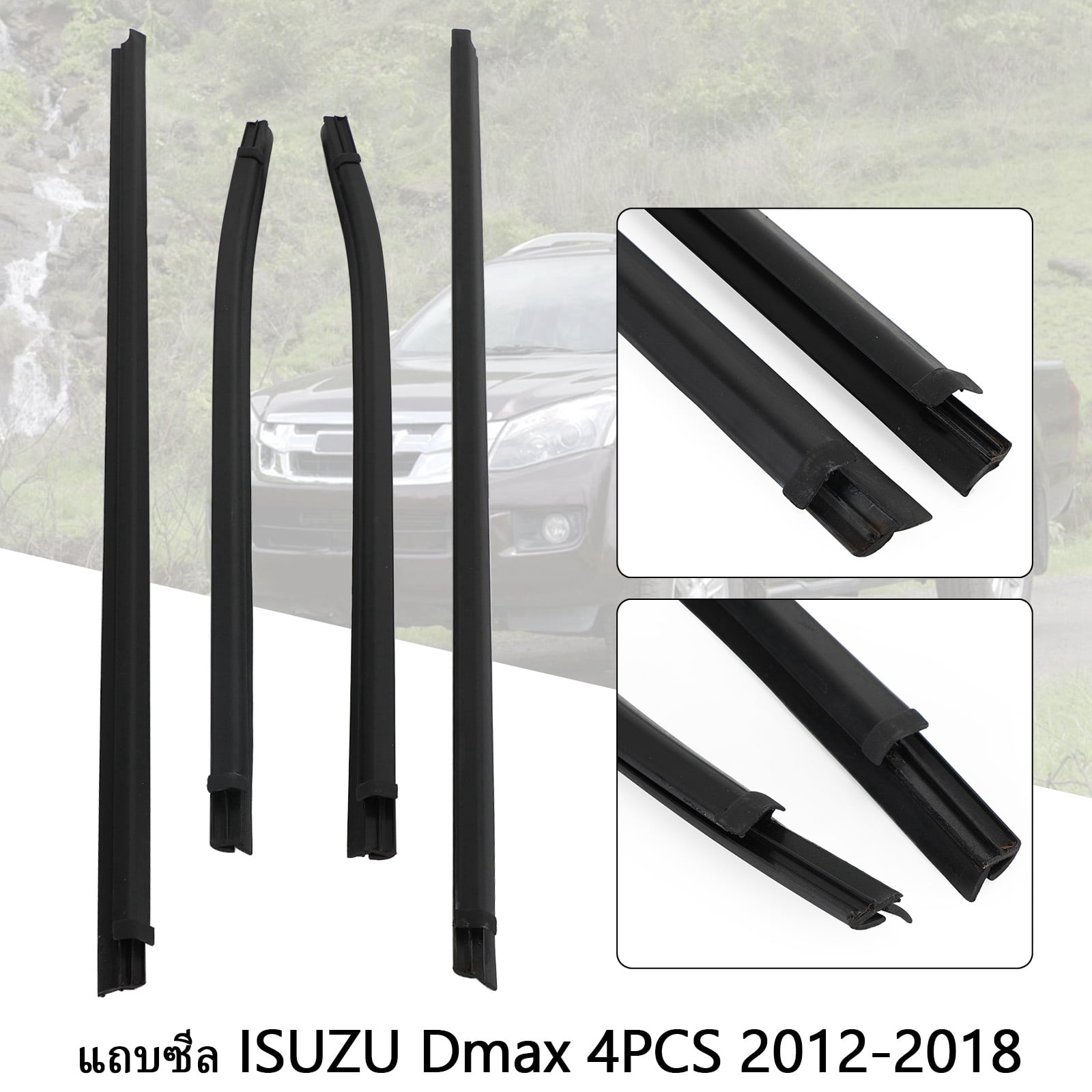 4PCS Weatherstrip For Isuzu Dmax 2012-2018