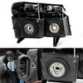 thumbnail image 6 of AKKON - For 2004-2012 Chevy Colorado GMC Canyon | 06-08 Isuzu Pickup Truck Black Headlights +Black Fog Light Lamp, 6 of 7