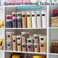 thumbnail image 6 of Vtopmart Airtight Food Storage Containers with Lids, 24 pcs Plastic Kitchen and Pantry Organization Canisters for Cereal, Dry Food, Flour and Sugar, BPA Free, Includes 24 Labels，Gray, 6 of 14
