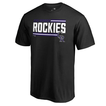 Men s Black Colorado Rockies Onside Stripe T-Shirt