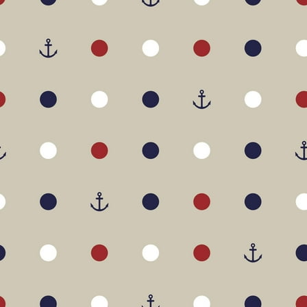 Marine Dots Removable Wallpaper 10'L x 24''W