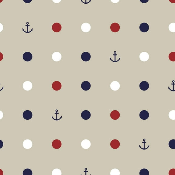 Marine Dots Removable Wallpaper 10'L x 24''W