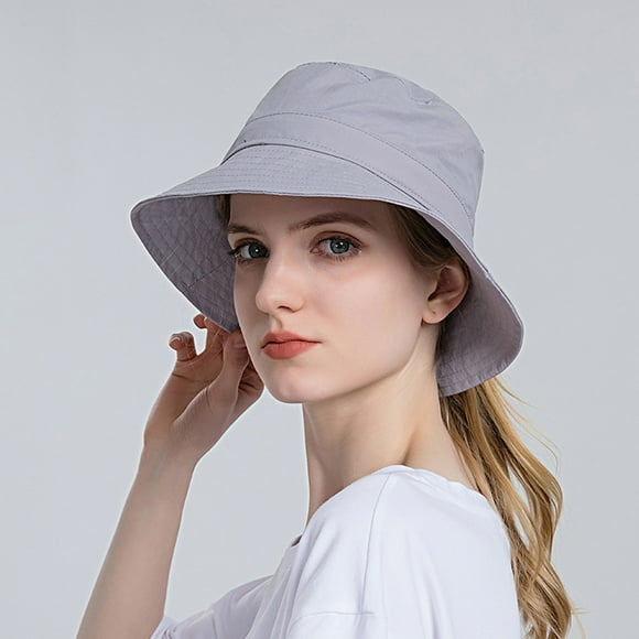 Mashaouyo Women Sun Hat Wide Brim Protection Beach Hat Adjustable Bucket Hat Summer Hats